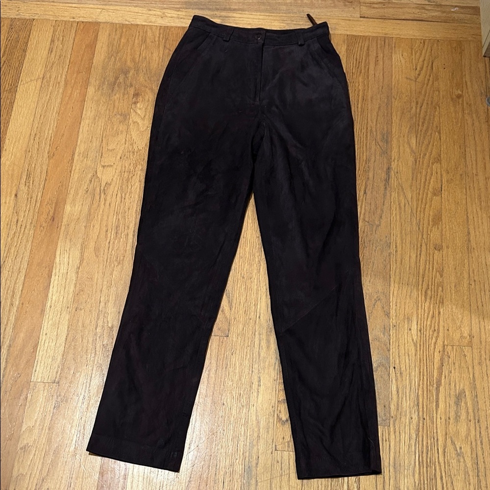 Vintage Soft Leather Mocha Pants - Excellent condition